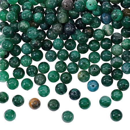 2 Strands Natural Fuchsite Beads Strands G-GO0001-32-1