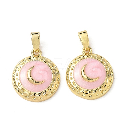 Brass Enamel Pendants KK-I371-29G-02-1