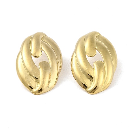 Ion Plating(IP) 304 Stainless Steel Stud Earrings for Women EJEW-B050-17G-02-1