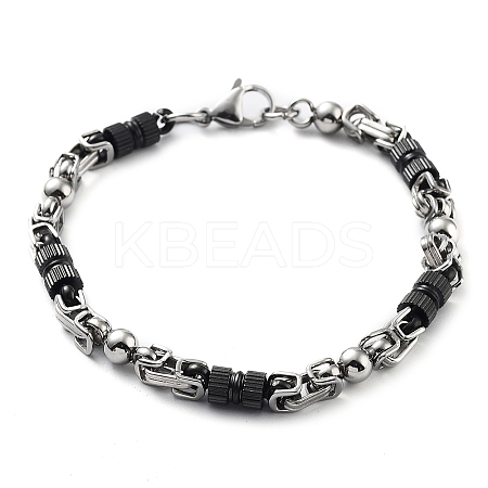 201 Stainless Steel Link Chain Bracelets BJEW-Z023-02B-1