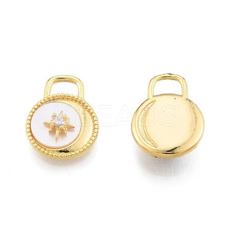 Synthetic White Shell Pendants KK-A165-15G-1