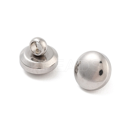 Non-Tarnish 202 Stainless Steel Charms Flat Round Charm STAS-B072-07P-02-1
