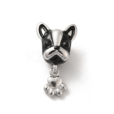 304 Stainless Steel Enamel European Beads STAS-G308-03P-1