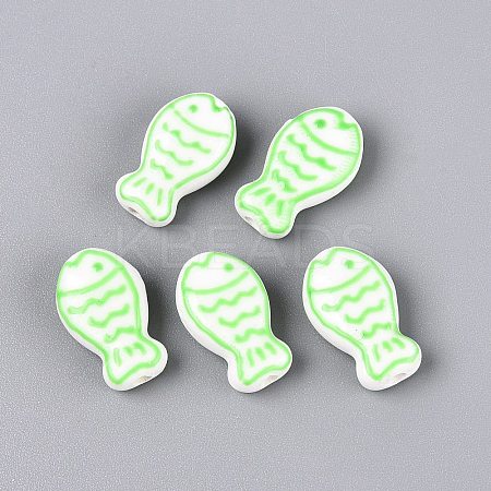 Handmade Porcelain Ceramic Beads PORC-Q005-05C-1