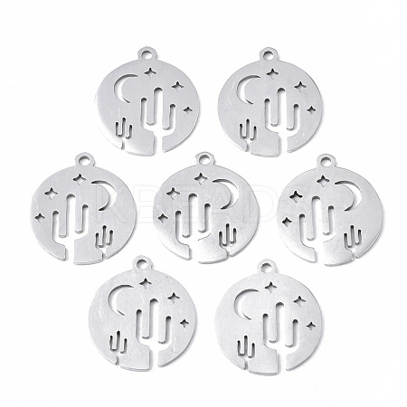 Non-Tarnish 201 Stainless Steel Pendants STAS-N091-71-1