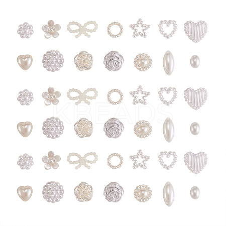 ABS Plastic Imitation Pearl Cabochons OACR-CJ0001-08-1