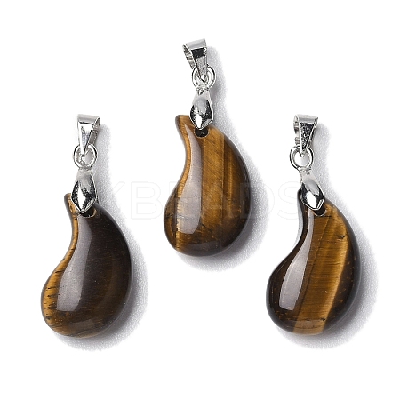 Natural Tiger Eye Pendants G-NH0025-14P-04-1