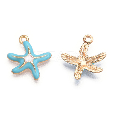 Alloy Enamel Pendants ENAM-T009-60A-RS-1