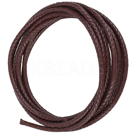 Braided Leather Cord with Core WL-CL0001-01B-1