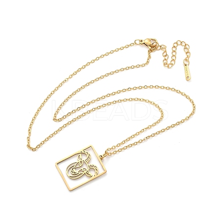 304 Stainless Steel Necklace NJEW-D330-01G-10-1