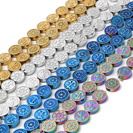 Electroplate Synthetic Non-magnetic Hematite Beads Strands G-E602-02-1