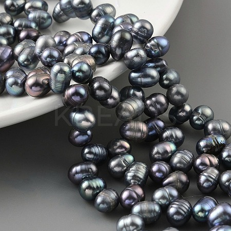 Dyed Natural Cultured Freshwater Pearl Beads Strands PEAR-A006-28A-X-1