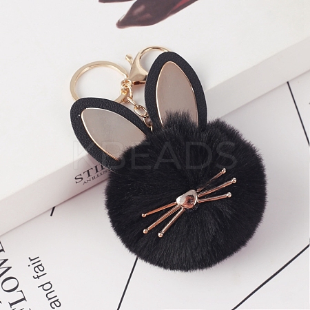 Faux Fur Cat Pendant Keychain ANIM-PW0002-20C-1