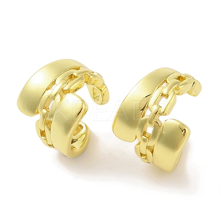 Brass Cuff Earrings for Women EJEW-I305-27G-1