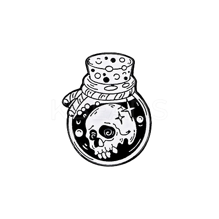 Halloween Theme Skull Alloy Enamel Pins PW-WG15478-03-1