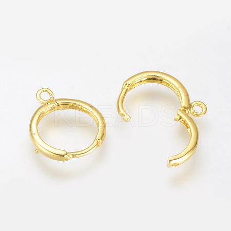 Brass Huggie Hoop Earring Findings KK-Q675-53-1
