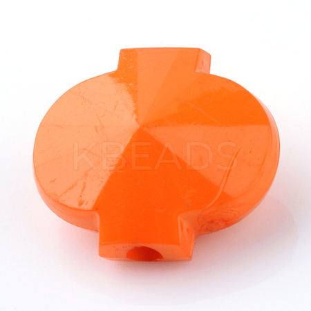 Opaque Acrylic Beads X-SACR-S783-C21-1