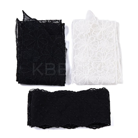 3Pcs 3 Style French Embroidery Lace Polyester Headband MRMJ-GF0001-38-1