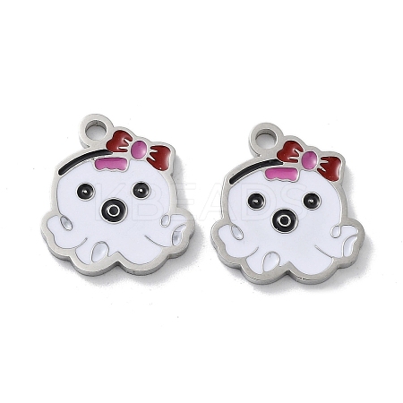 304 Stainless Steel Enamel Pendants STAS-P339-19P-02-1