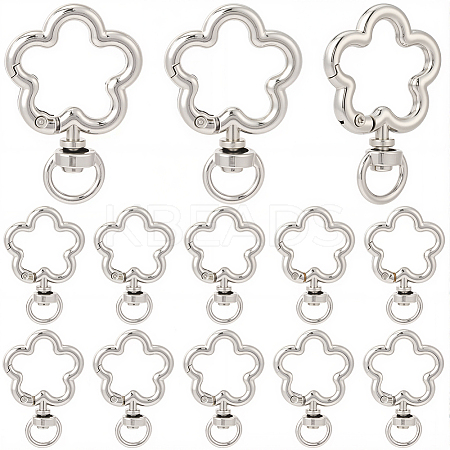24Pcs Alloy Swivel Clasps FIND-SC0017-49B-1