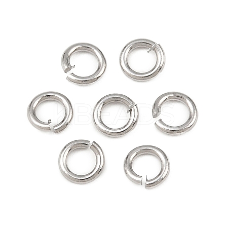Tarnish Resistant 304 Stainless Steel Open Jump Rings STAS-N015-04-4x0.8mm-1