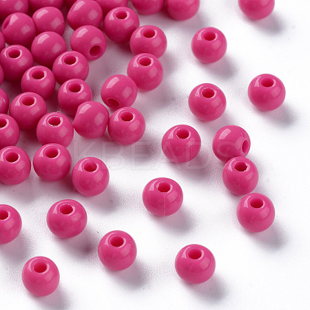 Opaque Acrylic Beads X-MACR-S370-C6mm-A13-1