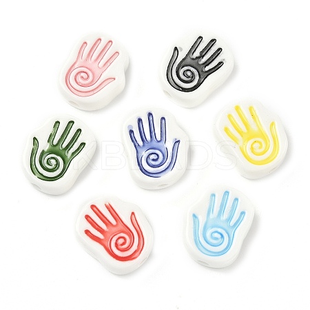 Handmade Porcelain Beads PORC-D025-02-1