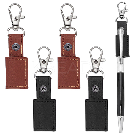 4Pcs 2 Colors Imitation Leather Pen Sleeve Pouch Pendant Decorations for Men Women KEYC-GA0001-48-1