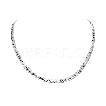Stainless Steel Cuban Link Chains Necklaces LS-PW-WGE1B56-01-1