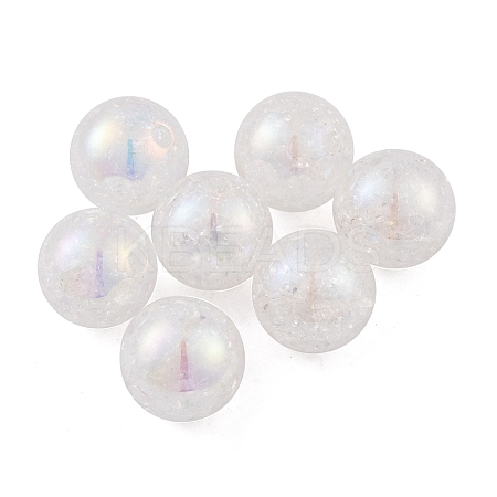 UV Plating Rainbow Iridescent Two Tone Acrylic Beads LS-PACR-C009-04A-1