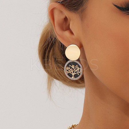 Alloy & Crystal Rhinestone Dangle Stud Earrings FS-WG158D2-02-1