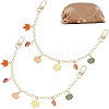 Autumn Theme Leaf & Pumpkin Alloy Enamel Bag Handles FIND-PH0009-21-1