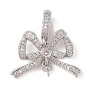 Brass Micro Pave Cubic Zirconia Peg Bails KK-N256-16P-1