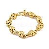 Halloween PVD Vacuum Plating 304 Stainless Steel Skull Link Chain Bracelets for Women Men BJEW-L461-03G-01-1
