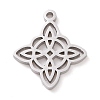 Non-Tarnish 304 Stainless Steel Hollow Pendants STAS-P313-03P-1