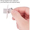 304 Stainless Steel Matte Magnetic Bracelet Clasps STAS-PH0018-11-WH-5