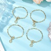 12Pcs Constellation Brass Paperclip Chains Charm Bracelets for Women BJEW-JB11256-1