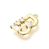 Brass Micro Pave Cubic Zirconia Pendants LS-KK-M310-01G-02-2