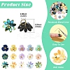 50Pcs Resin Pendants PALLOY-YW00104-01-3