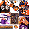 5 Rolls 5 Styles Halloween Theme Polyester Printed Grosgrain Ribbon OCOR-PH0004-42-6