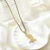 201 Stainless Steel Eagle Pendant Necklaces NJEW-H055-06G-2