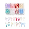 120Pcs 8 Colors Transparent Spray Painted Glass Pendants GLAA-SZ0001-43-1