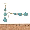 Dyed Tortoise Synthetic Turquoise Dangle Earrings EJEW-JE07362-02-3