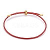 Adjustable PU Leather Cord Slider Bracelets BJEW-F412-05G-2