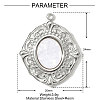 304 Stainless Steel Acrylic Pendants STAS-OY001-40P-2