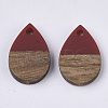 Resin & Walnut Wood Pendants RESI-T042-02-2