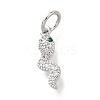 Brass Micro Pave Cubic Zirconia Pendants KK-V007-007P-03-1-1