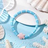 3Pcs 3 Styles Flat Round Handmade Polymer Clay Heishi Beaded Stretch Bracelets BJEW-JB11715-4