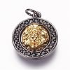 Brass Micro Pave Cubic Zirconia Pendants ZIRC-E108-08G-NR-3