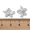 Brass Micro Pave Clear Cubic Zirconia Charms KK-H482-09P-01-3